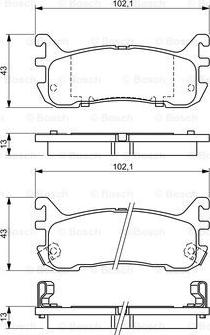 BOSCH 0 986 494 341 - Bremžu uzliku kompl., Disku bremzes autospares.lv