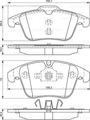 BOSCH 0 986 494 342 - Bremžu uzliku kompl., Disku bremzes www.autospares.lv