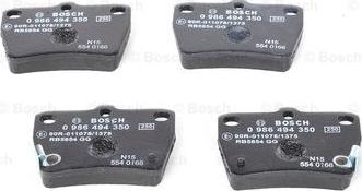 BOSCH 0 986 494 350 - Bremžu uzliku kompl., Disku bremzes www.autospares.lv