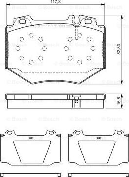 BOSCH 0 986 494 352 - Bremžu uzliku kompl., Disku bremzes www.autospares.lv