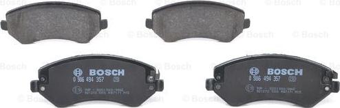 BOSCH 0 986 494 357 - Bremžu uzliku kompl., Disku bremzes www.autospares.lv