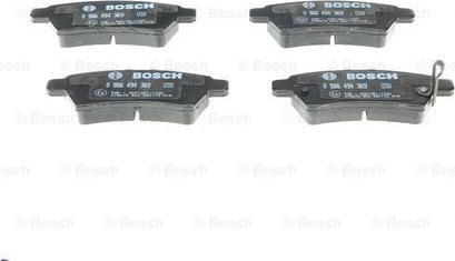 BOSCH 0 986 494 369 - Brake Pad Set, disc brake www.autospares.lv