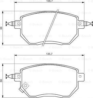 BOSCH 0 986 494 366 - Brake Pad Set, disc brake www.autospares.lv