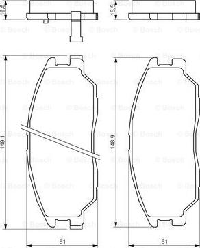 BOSCH 0 986 494 360 - Brake Pad Set, disc brake www.autospares.lv