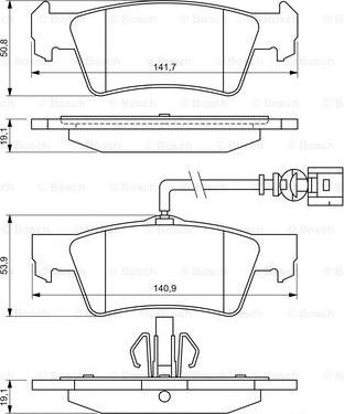 BOSCH 0 986 494 309 - Тормозные колодки, дисковые, комплект www.autospares.lv