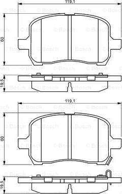 BOSCH 0 986 494 306 - Bremžu uzliku kompl., Disku bremzes www.autospares.lv