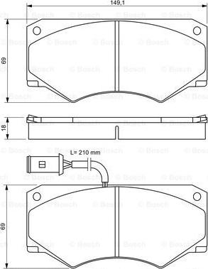 BOSCH 0 986 494 301 - Bremžu uzliku kompl., Disku bremzes autospares.lv