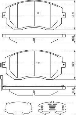 BOSCH 0 986 494 315 - Bremžu uzliku kompl., Disku bremzes www.autospares.lv