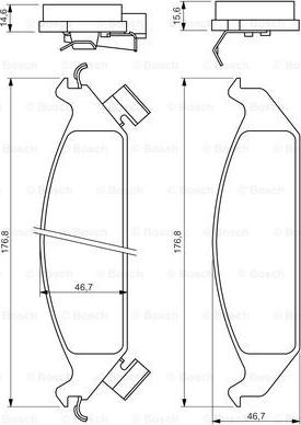 BOSCH 0 986 494 313 - Bremžu uzliku kompl., Disku bremzes www.autospares.lv