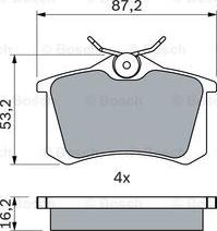 BOSCH 0 986 494 387 - Тормозные колодки, дисковые, комплект www.autospares.lv