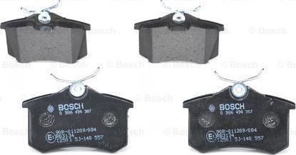 BOSCH 0 986 494 387 - Тормозные колодки, дисковые, комплект www.autospares.lv