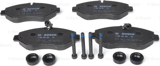 BOSCH 0 986 494 334 - Bremžu uzliku kompl., Disku bremzes www.autospares.lv