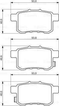 BOSCH 0 986 494 338 - Bremžu uzliku kompl., Disku bremzes www.autospares.lv