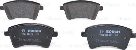 BOSCH 0 986 494 332 - Тормозные колодки, дисковые, комплект www.autospares.lv