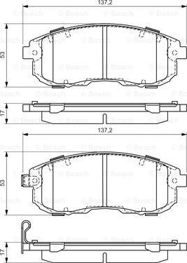 BOSCH 0 986 494 337 - Bremžu uzliku kompl., Disku bremzes www.autospares.lv