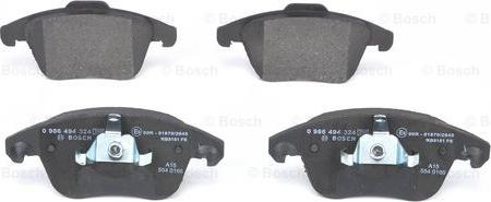 BOSCH 0 986 494 324 - Brake Pad Set, disc brake www.autospares.lv