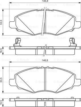 BOSCH 0 986 494 326 - Bremžu uzliku kompl., Disku bremzes autospares.lv