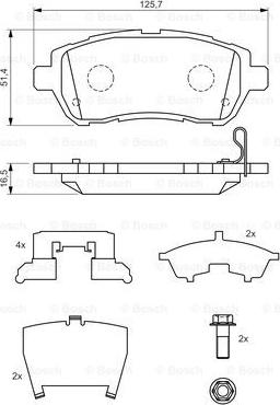 BOSCH 0 986 494 320 - Bremžu uzliku kompl., Disku bremzes www.autospares.lv