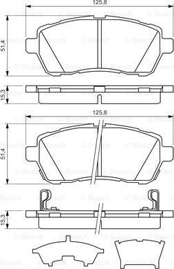 BOSCH 0 986 494 321 - Bremžu uzliku kompl., Disku bremzes autospares.lv