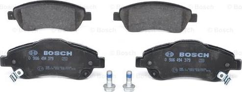 BOSCH 0 986 494 379 - Bremžu uzliku kompl., Disku bremzes www.autospares.lv