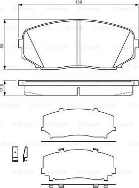 BOSCH 0 986 494 375 - Brake Pad Set, disc brake www.autospares.lv