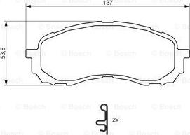 BOSCH 0 986 494 373 - Bremžu uzliku kompl., Disku bremzes autospares.lv