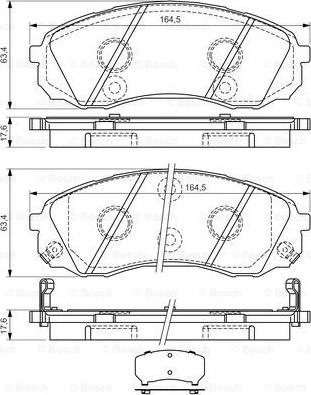 BOSCH 0 986 494 377 - Bremžu uzliku kompl., Disku bremzes www.autospares.lv