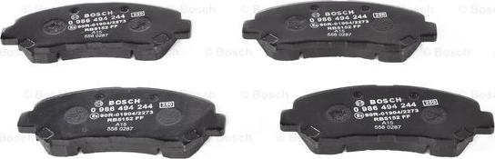 BOSCH 0 986 494 244 - Bremžu uzliku kompl., Disku bremzes www.autospares.lv