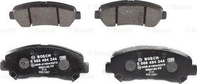 BOSCH 0 986 494 244 - Bremžu uzliku kompl., Disku bremzes www.autospares.lv