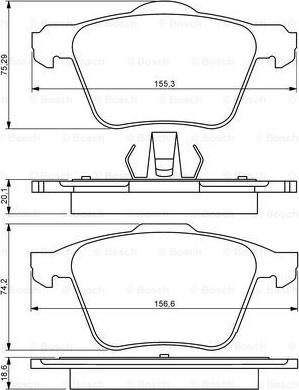 BOSCH 0 986 494 245 - Bremžu uzliku kompl., Disku bremzes autospares.lv