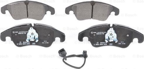 BOSCH 0 986 494 259 - Bremžu uzliku kompl., Disku bremzes www.autospares.lv