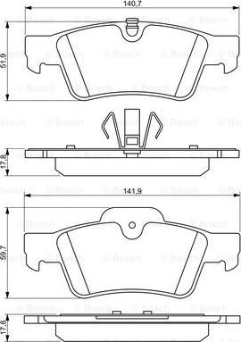 BOSCH 0 986 494 256 - Bremžu uzliku kompl., Disku bremzes www.autospares.lv