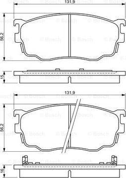 BOSCH 0 986 494 258 - Bremžu uzliku kompl., Disku bremzes www.autospares.lv