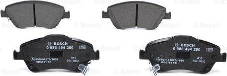 BOSCH 0 986 494 260 - Bremžu uzliku kompl., Disku bremzes www.autospares.lv