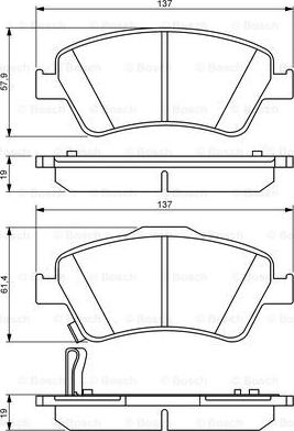 BOSCH 0 986 494 260 - Bremžu uzliku kompl., Disku bremzes www.autospares.lv