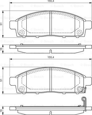 BOSCH 0 986 494 268 - Bremžu uzliku kompl., Disku bremzes autospares.lv