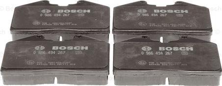 BOSCH 0 986 494 267 - Bremžu uzliku kompl., Disku bremzes www.autospares.lv