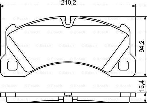 BOSCH 0 986 494 206 - Bremžu uzliku kompl., Disku bremzes www.autospares.lv