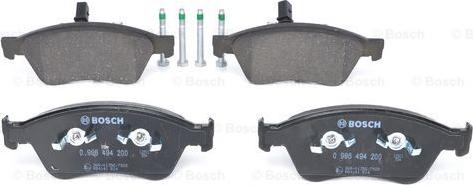 BOSCH 0 986 494 200 - Bremžu uzliku kompl., Disku bremzes www.autospares.lv