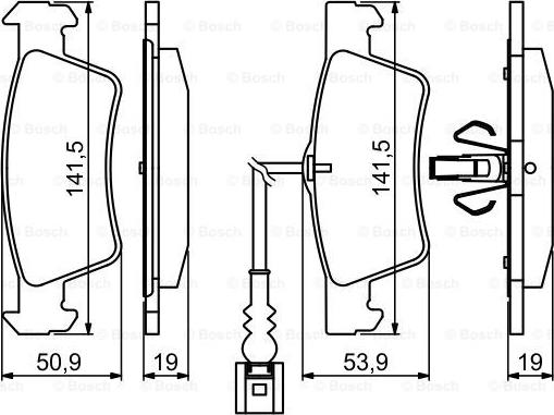 BOSCH 0 986 494 219 - Bremžu uzliku kompl., Disku bremzes autospares.lv