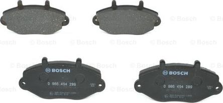 BOSCH 0 986 494 289 - Bremžu uzliku kompl., Disku bremzes autospares.lv