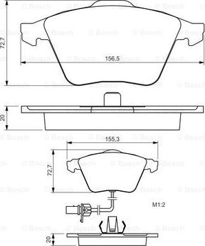 BOSCH 0 986 494 283 - Bremžu uzliku kompl., Disku bremzes www.autospares.lv