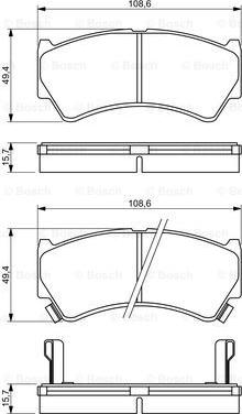 BOSCH 0 986 494 234 - Тормозные колодки, дисковые, комплект www.autospares.lv