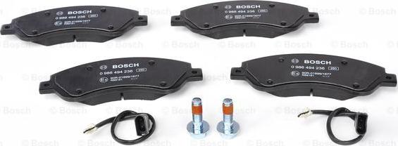 BOSCH 0 986 494 236 - Bremžu uzliku kompl., Disku bremzes www.autospares.lv