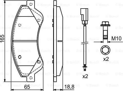 BOSCH 0 986 494 236 - Bremžu uzliku kompl., Disku bremzes www.autospares.lv