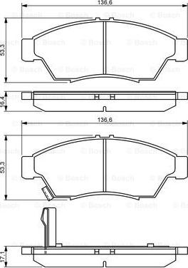 BOSCH 0 986 494 238 - Bremžu uzliku kompl., Disku bremzes www.autospares.lv