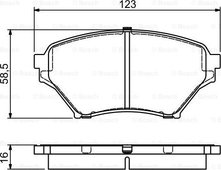 BOSCH 0 986 494 225 - Bremžu uzliku kompl., Disku bremzes www.autospares.lv