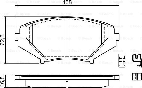 BOSCH 0 986 494 220 - Bremžu uzliku kompl., Disku bremzes www.autospares.lv