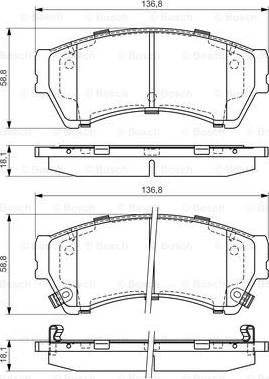 BOSCH 0 986 494 221 - Bremžu uzliku kompl., Disku bremzes www.autospares.lv