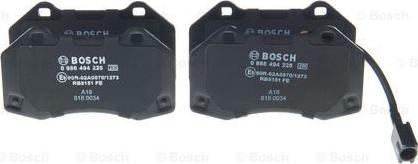 BOSCH 0 986 494 228 - Bremžu uzliku kompl., Disku bremzes www.autospares.lv